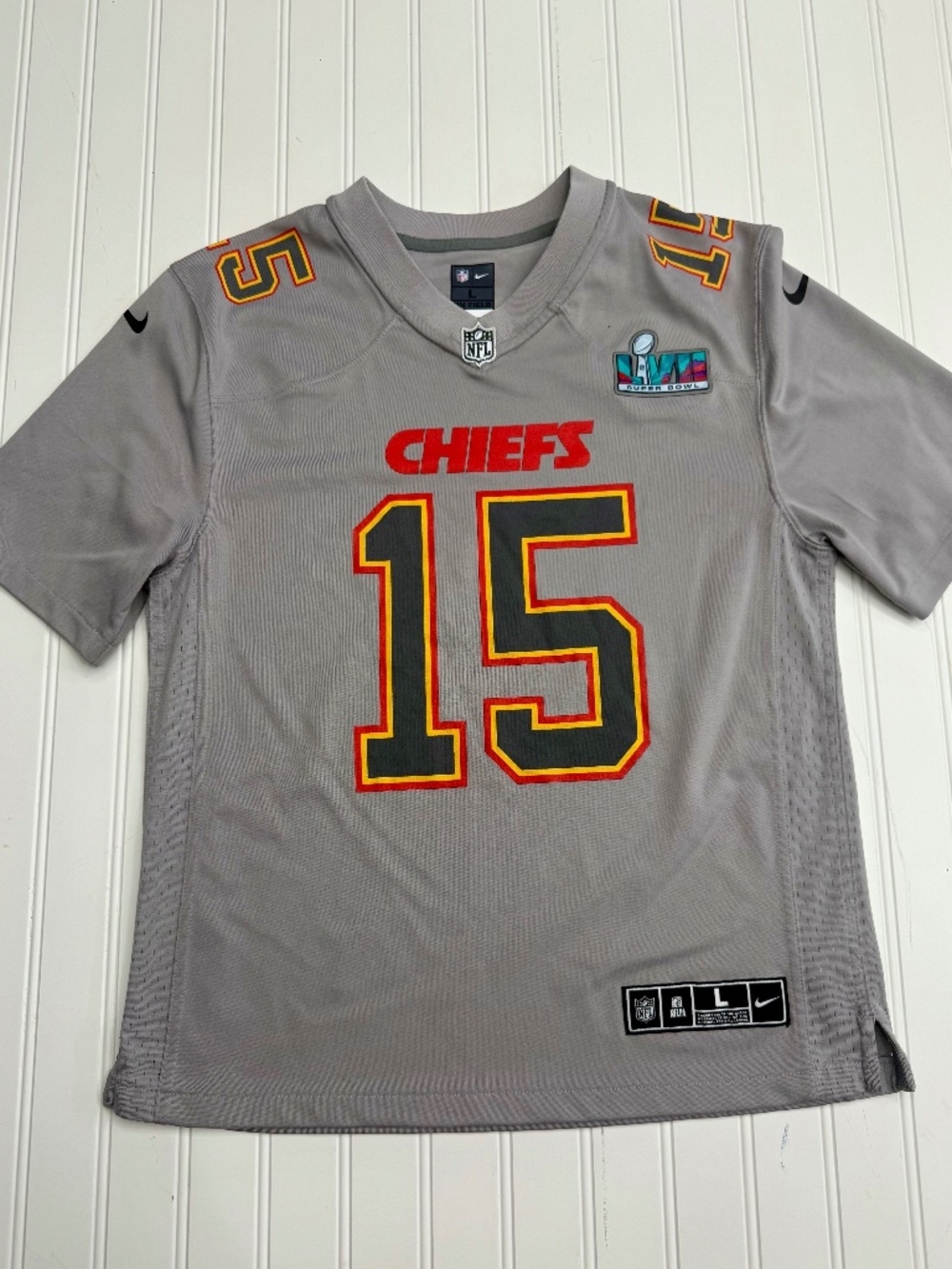 Nike Patrick Mahomes Chiefs Super Bowl LVII Atmosphere Jersey Youth L